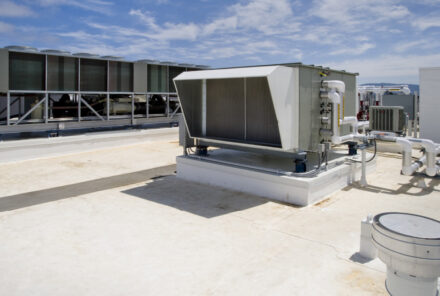 Large hotel rooftop HVAC system